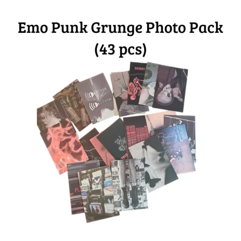 Emo Punk Grunge Wall Art, Scrapbook,  Photo Pack (43 pcs)